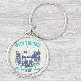 Rustic West Virginia Nature Scene with Bear Sleutelhanger