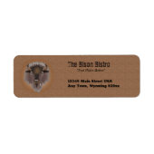 Rustic Westen Plains Bison Etiket (Voorkant)