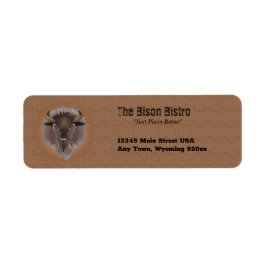 Rustic Westen Plains Bison Etiket
