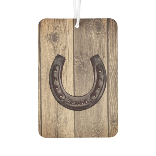 Rustic Western, aangepast Lucky-Hoefijzer Luchtverfrisser (Achterkant)