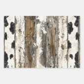 Rustic Western Aged Wood Luxe Aesthetics Inpakpapier Vel (Voorkant)