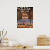 Rustic Western Barn Wedding Welcome Sign Poster (Keuken)