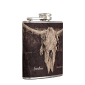 Rustic Western Bull Skull Wedding Country Texture Heupfles (Rechts)