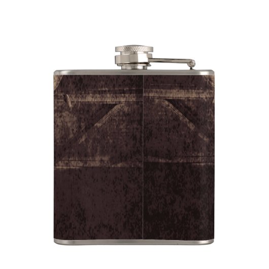 Rustic Western Bull Skull Wedding Country Texture Heupfles (Achterkant)