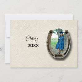 Rustic Western College Graduation Announcement  Kaart