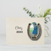 Rustic Western College Graduation Announcement  Kaart (Staand voorkant)