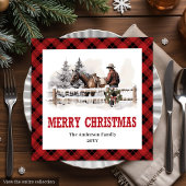 Rustic Western Country Holiday Paper Napkins Servet