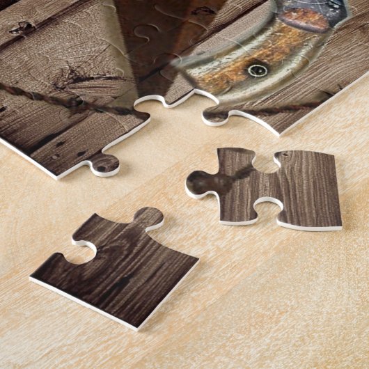 rustic western country texas star cowboy pistols legpuzzel (Zijkant)