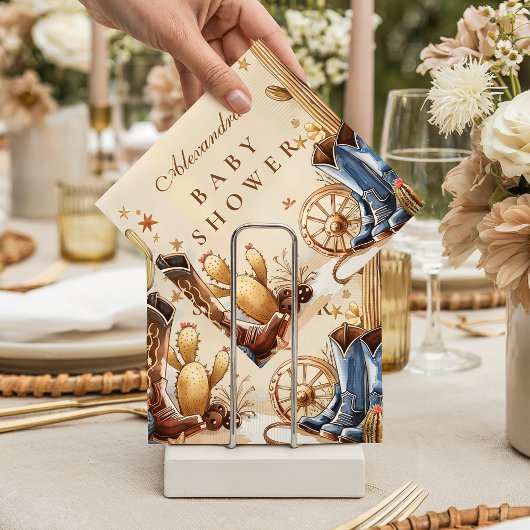 Rustic Western Cowboy Baby Shower Servet