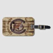 Rustic western cowboy bagagelabel (Voorkant (horizontaal))