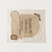 Rustic western cowboy  birthday backdrop  wandkleed (Voorkant (horizontaal))
