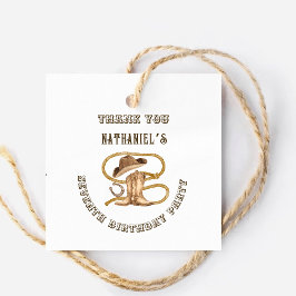 Rustic western cowboy you are wanted birthday bedankjes labels