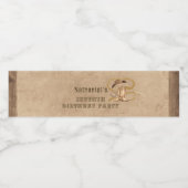 Rustic western cowboy you are wanted birthday  waterfles etiket (Enkel label)