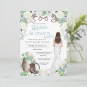 Rustic Western Cowgirl Boots Vrijgezellenfeest Kaart (Staand voorkant)