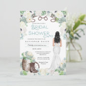 Rustic Western Cowgirl Boots Vrijgezellenfeest Kaart (Staand voorkant)