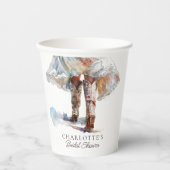 Rustic Western Cowgirl Boots Vrijgezellenfeest Papieren Bekers (Voorkant)