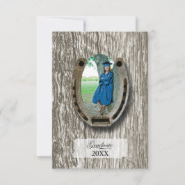 Rustic Western Graduation Party invitation RSVP Kaartje