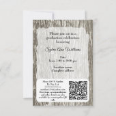 Rustic Western Graduation Party invitation RSVP Kaartje (Achterkant)