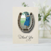 Rustic Western Graduation Thank You card Bedankkaart (Staand voorkant)