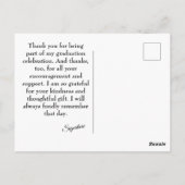 Rustic Western Graduation Thank You postcard Briefkaart (Achterkant)