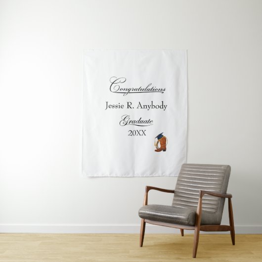 Rustic Western Graduation Wandkleed (In situ)