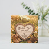 Rustic Western Heart Sign Baby Reveal Pregnancy Aankondiging (Staand voorkant)