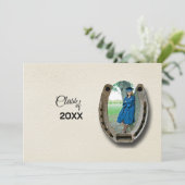 Rustic Western Hi-School Graduation Announcement Kaart (Staand voorkant)