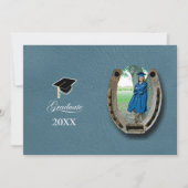 Rustic Western Hi-School Graduation Announcement  Kaart (Voorkant)