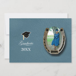 Rustic Western Hi-School Graduation Announcement  Kaart