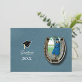 Rustic Western Hi-School Graduation Announcement  Kaart (Staand voorkant)