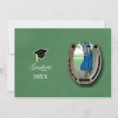 Rustic Western Hi-School Graduation Announcement  Kaart (Voorkant)