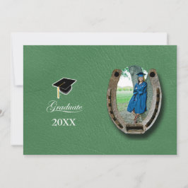 Rustic Western Hi-School Graduation Announcement  Kaart