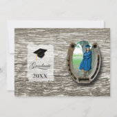 Rustic Western Hi-School Graduation Announcement  Kaart (Voorkant)