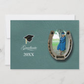 Rustic Western Hi-School Graduation Announcement  Kaart (Voorkant)