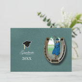 Rustic Western Hi-School Graduation Announcement  Kaart (Staand voorkant)