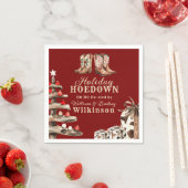 Rustic Western Holiday Hoedown Kerst Servet (Insitu)
