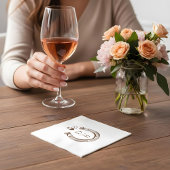 Rustic Western Horseshoe Custom Monogram Wedding Servet