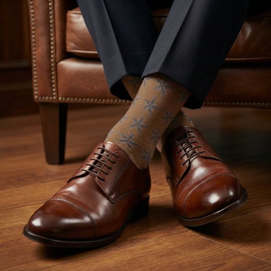 Rustic Western Plain Stars Socks Sokken