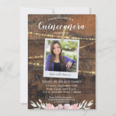 Rustic Western Quinceañera 15th Birthday Foto Kaart (Voorkant)