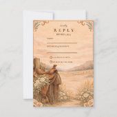Rustic Western Ranch Wedding RSVP Kaartje (Voorkant)