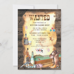 Rustic Western Rodeo Cowboy Casino Kaart