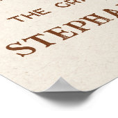 Rustic Western Rope Photo Frame Party Welcome Poster (Hoek)