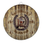 Rustic western saloon bar dart board dartbord (Voorkant)