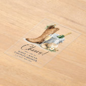 Rustic Western Wedding Invitation Acryl Uitnodigingen (Laagn)