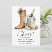 Rustic Western Wedding Invitation Kaart (Staand voorkant)