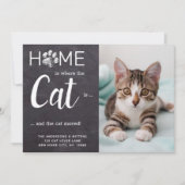Rustic Weve Moved New Address Pet Photo Cat Moving Aankondiging (Voorkant)