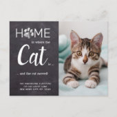 Rustic Weve Moved New Address Pet Photo Cat Moving Aankondigingskaart (Voorkant)