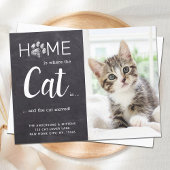 Rustic Weve Moved New Address Pet Photo Cat Moving Aankondigingskaart
