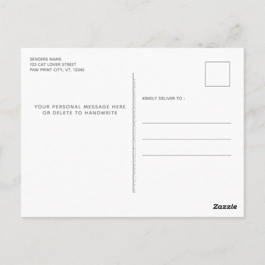 Rustic Weve Moved New Address Pet Photo Cat Moving Briefkaart (Achterkant)