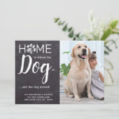 Rustic Weve Moved New Address Pet Photo Dog Moving Aankondiging (Staand voorkant)